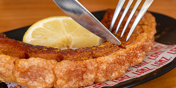 torrezno del restaurante Los Gómez