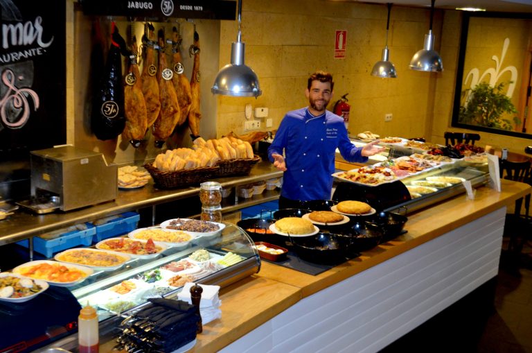Marcos Gómez en el restaurante Puerta del Mar
