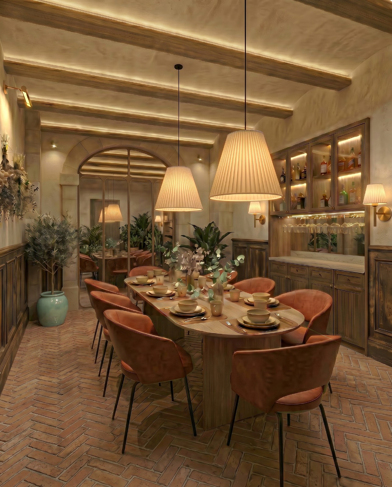 Salón privado del resturante Linaje